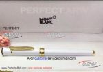 Perfect Replica Mont Blanc Writers Edition Gold&White Rollerball Pen Perfect Gift